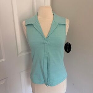 Y2K LIGHT BLUE MY MICHELLE SPLIT FRONT TOP